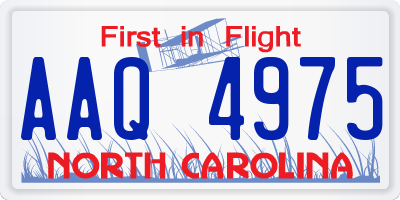 NC license plate AAQ4975