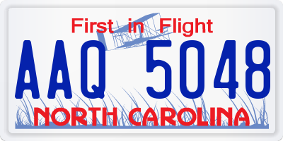 NC license plate AAQ5048