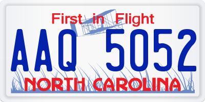 NC license plate AAQ5052