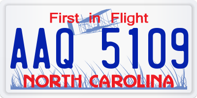 NC license plate AAQ5109