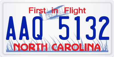 NC license plate AAQ5132