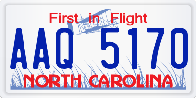 NC license plate AAQ5170