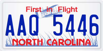 NC license plate AAQ5446