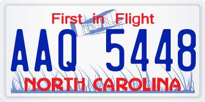 NC license plate AAQ5448
