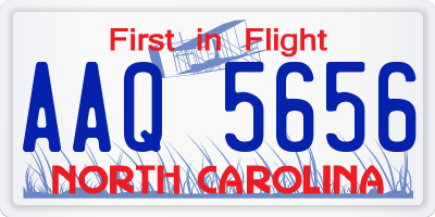 NC license plate AAQ5656