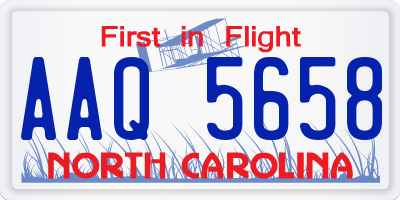 NC license plate AAQ5658