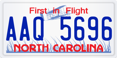 NC license plate AAQ5696
