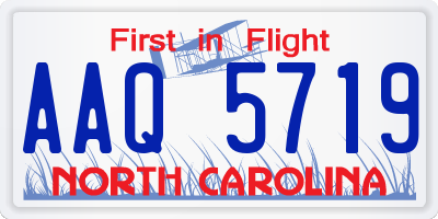 NC license plate AAQ5719
