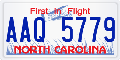 NC license plate AAQ5779