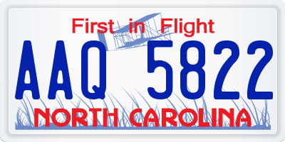 NC license plate AAQ5822