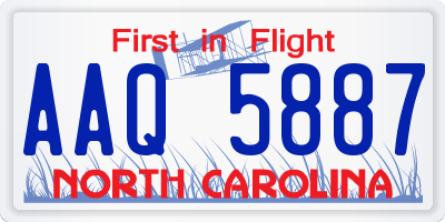 NC license plate AAQ5887