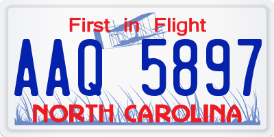NC license plate AAQ5897