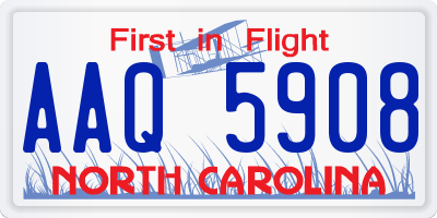 NC license plate AAQ5908