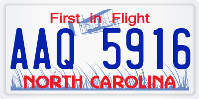 NC license plate AAQ5916