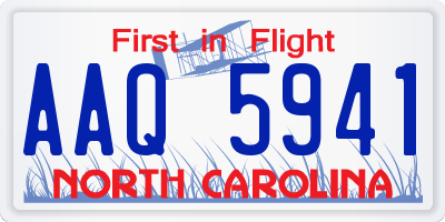 NC license plate AAQ5941
