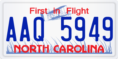 NC license plate AAQ5949