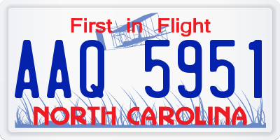 NC license plate AAQ5951