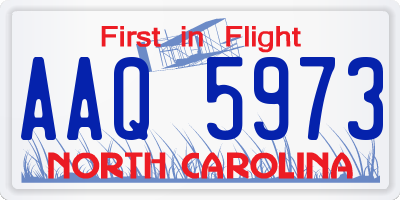 NC license plate AAQ5973