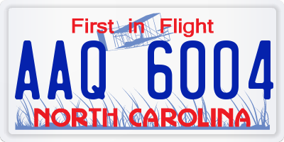 NC license plate AAQ6004
