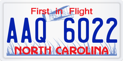 NC license plate AAQ6022
