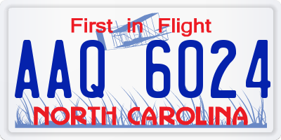 NC license plate AAQ6024