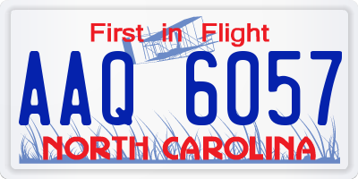 NC license plate AAQ6057