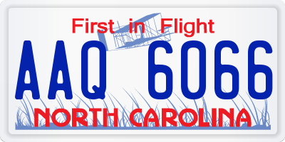 NC license plate AAQ6066