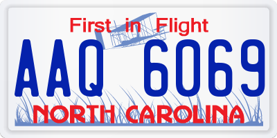 NC license plate AAQ6069
