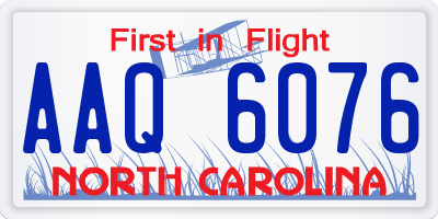 NC license plate AAQ6076