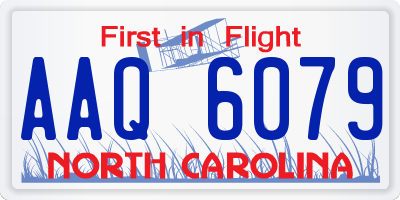 NC license plate AAQ6079