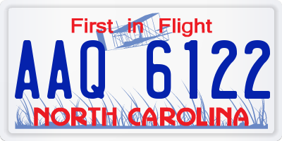 NC license plate AAQ6122