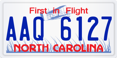 NC license plate AAQ6127