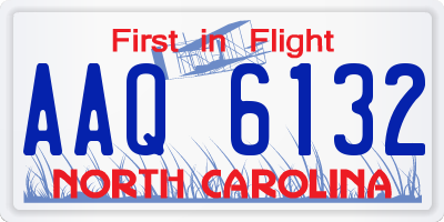 NC license plate AAQ6132