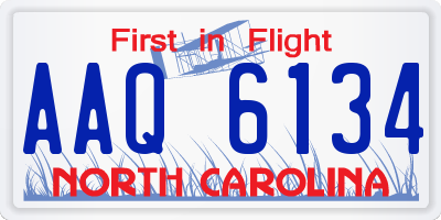 NC license plate AAQ6134