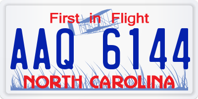 NC license plate AAQ6144