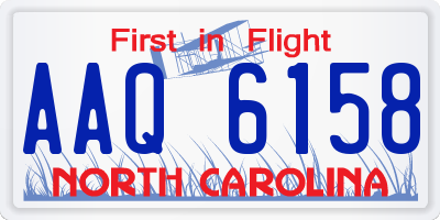 NC license plate AAQ6158