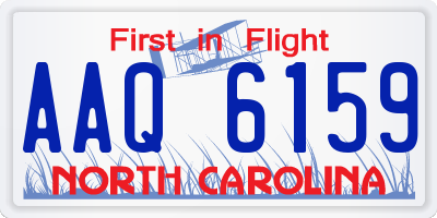 NC license plate AAQ6159