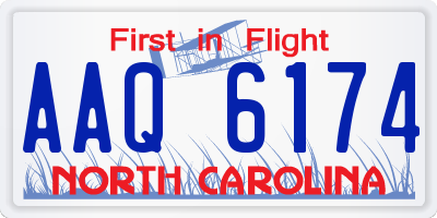 NC license plate AAQ6174
