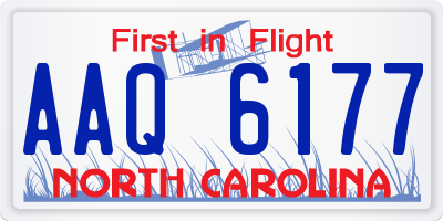 NC license plate AAQ6177