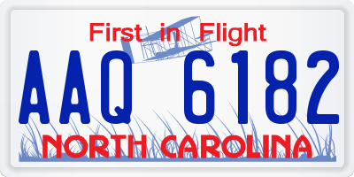 NC license plate AAQ6182