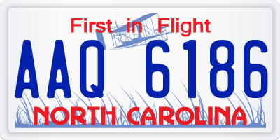 NC license plate AAQ6186