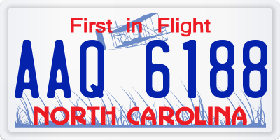 NC license plate AAQ6188
