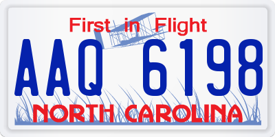 NC license plate AAQ6198