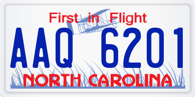 NC license plate AAQ6201