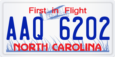 NC license plate AAQ6202