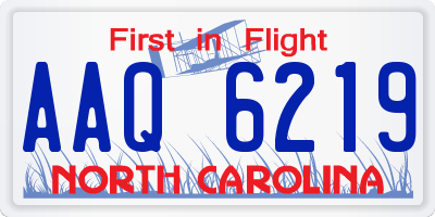 NC license plate AAQ6219