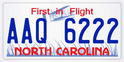 NC license plate AAQ6222