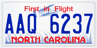 NC license plate AAQ6237