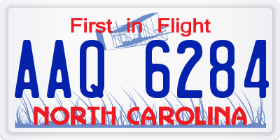 NC license plate AAQ6284