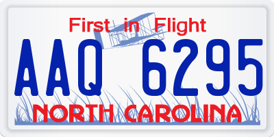 NC license plate AAQ6295
